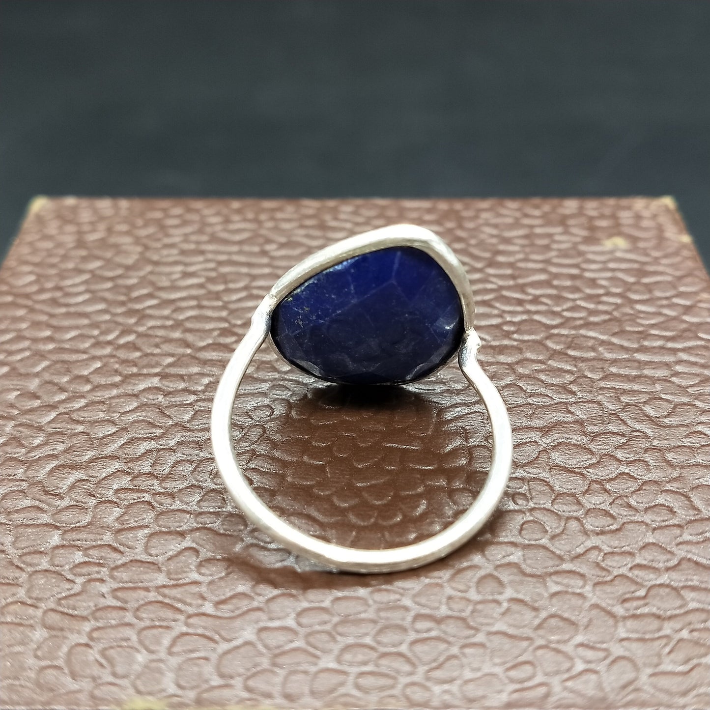 Boho Statement Ring - Lapis Lazuli 925 Sterling Silver Ring, Silver rings,Bohemian Ring - Lapis Ring- Rings - Gift for her, anniversary gift
