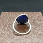 Boho Statement Ring - Lapis Lazuli 925 Sterling Silver Ring, Silver rings,Bohemian Ring - Lapis Ring- Rings - Gift for her, anniversary gift
