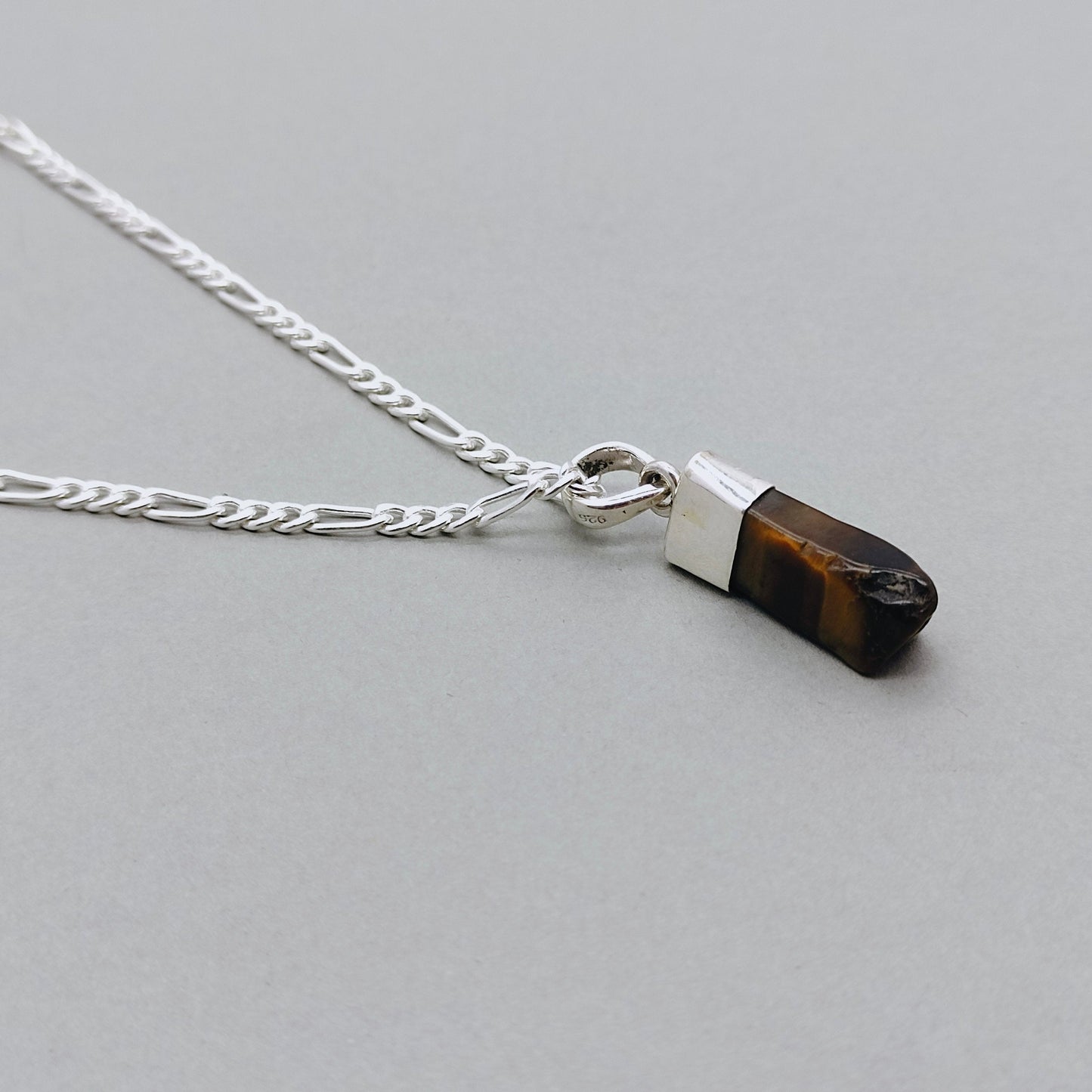 Natural Tiger Eye Tiger Pendant , 925 sterling silver pendant , Natural Gemstone Healing Balancing Necklace, raw gemstone pendant , pendants