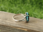 composite Turquoise  Gemstone Boho  Ring - 925 Sterling Silver Ring - Turquoise  Ring - Bohemian Ring - Turquoise ring- Rings - Gift for