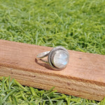 Moonstone Silver Ring, Blue Flash Gemstone Ring, Boho Ring, Handmade Ring, Rainbow Moonstone Ring, Valentines day gift,Silver ring for Women