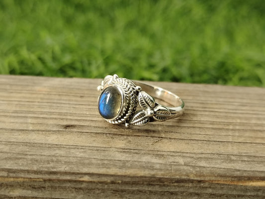 Boho Statement Ring| Labradorite Sterling Silver Ring | Hand Crafted Bohemian Ring | Boho Ring | Labradorite Ring | Rings for Gift