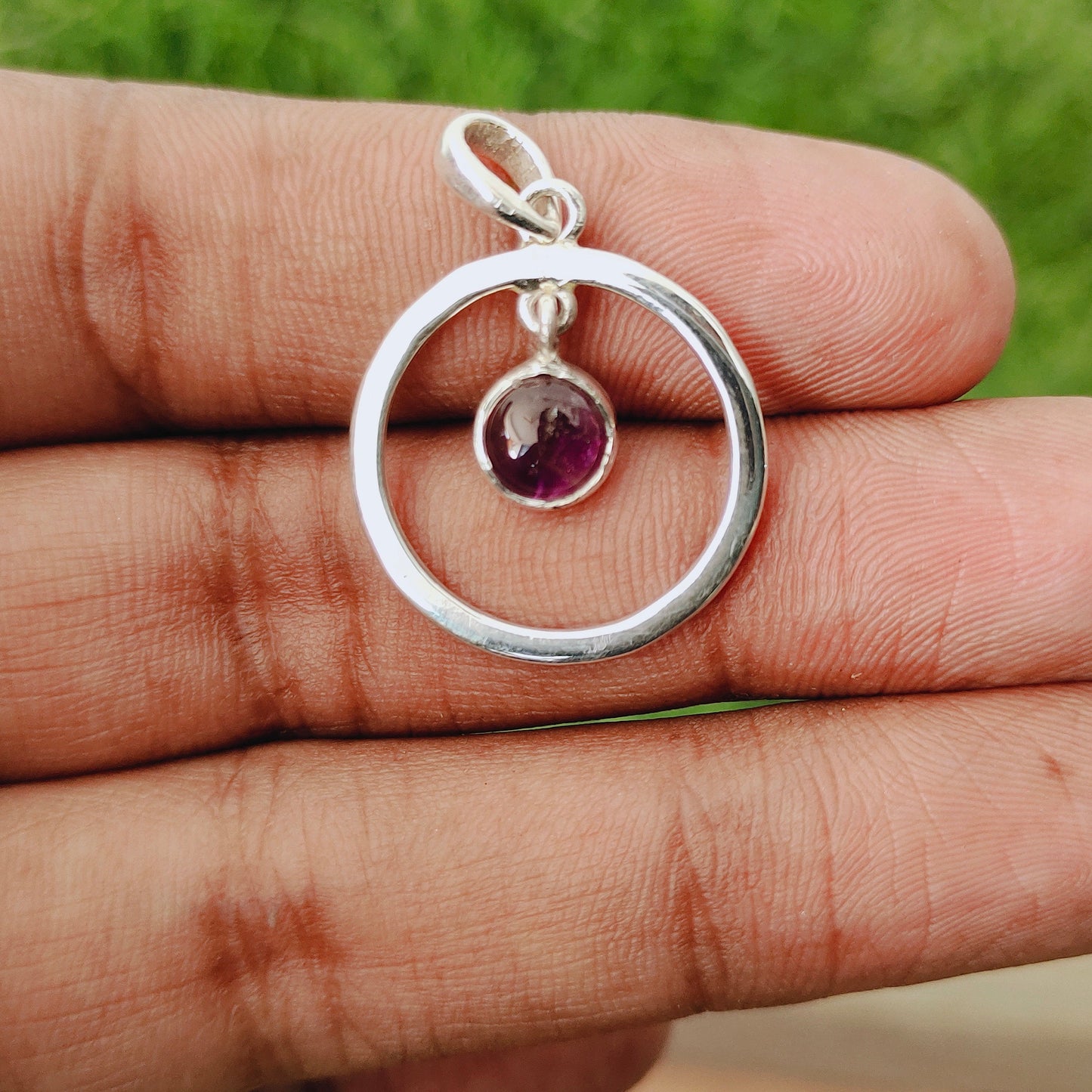 Natural Gemstone Amethyst Necklace in Solid 925-Sterling Silver | Gorgeous Handmade  Amethyst  Pendant | Boho Pendant Gift for Her