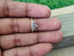Crown  sterling silver ring , handmade silver ring , stacking silver ring , charm silver ring , handcrafted boho ring , silver ring