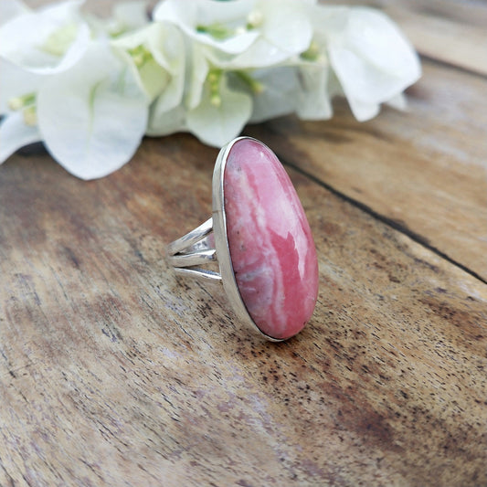 Beautiful Rhodochrosite GemStone Ring - 925 Sterling Silver Ring - Boho Ring - Wedding Rings - Silver Rings- gifts for her -Bohemian Ring