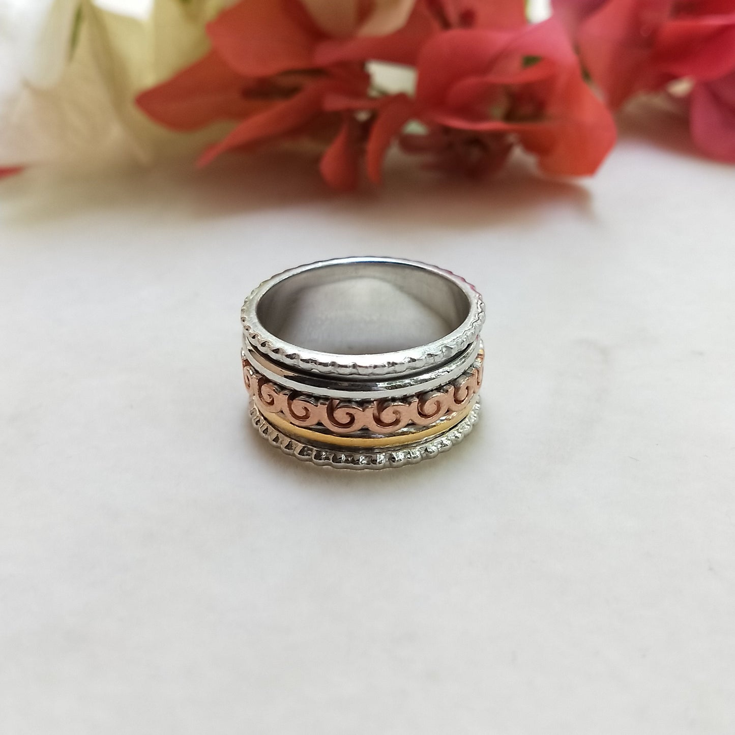 Spinner Band Ring , Sterling Silver Band ring , Unique Band Silver ring , Handmade silver Ring , Bohemian Band , band , silver ring,freeship