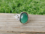 Green Onyx Sterling Silver Ring - Hand Crafted Bohemian Ring- Bohemian Ring - Green Onyx  - Rings -Gift for her - Christmas gift - rings