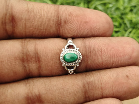 Boho Statement Ring | Malachite Sterling Silver Ring | Hand Crafted Bohemian Ring | Boho Ring | Malachite Ring |Gifts - Gifts for her
