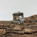 Natural moonstone spinner band ring , handcrafted silver band ring , moonstone spinner band , spinner jewelry , moonstone ring ,rainbow,ring