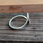 Ocean wave  sterling silver ring , handmade silver ring , stacking silver ring , charm silver ring , handcrafted boho ring , wave ing