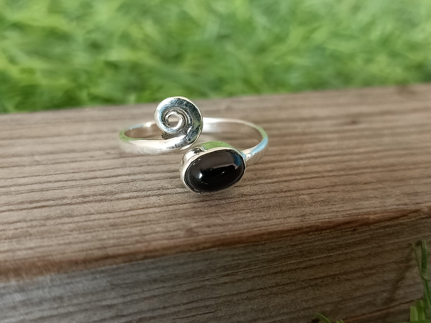 Beautiful Black Onyx Ring  - Boho Statement Ring - Black Onyx - Hand Crafted Bohemian Ring -Bohemian Ring Black Onyx Ring -Rings -Gift for