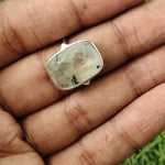 Boho Statement Ring - Prehnite Sterling Silver Ring - Hand Crafted Bohemian Ring-Bohemian Ring -  Prehnite stone- Rings