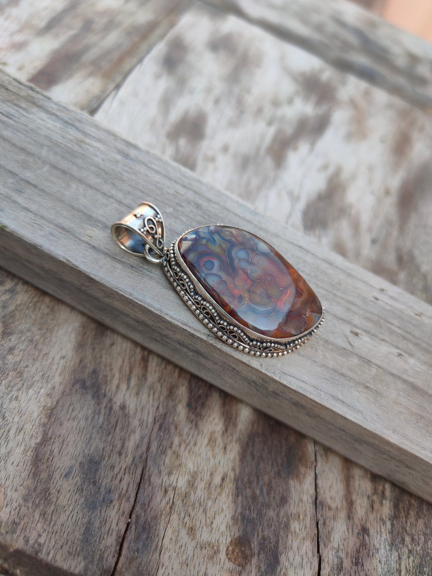 Handmade Jasper Pendant of Solid 925 Sterling Silver, Beautiful Jasper Pendant, Boho Pendant Gift for her