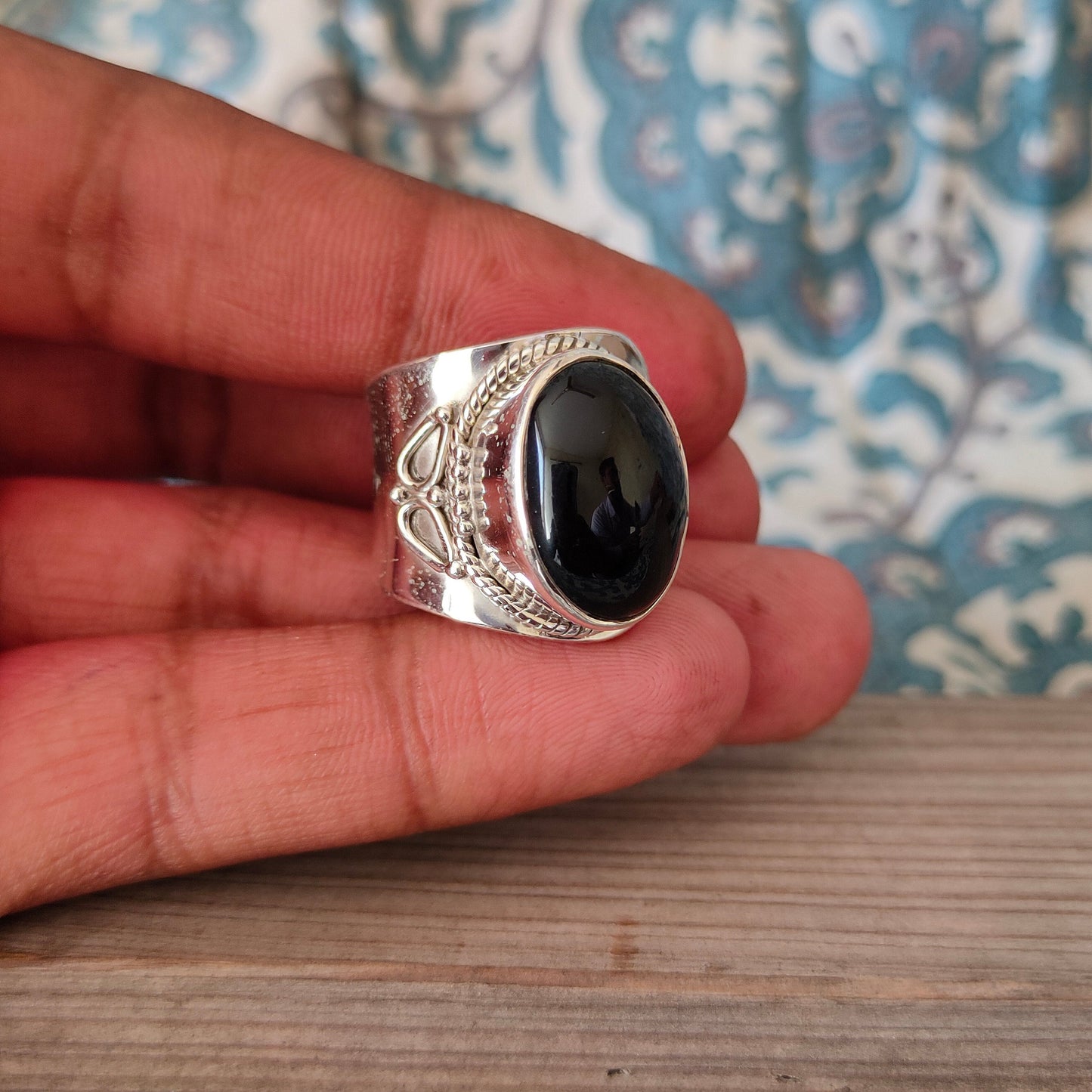 Boho Ring | Black Onyx Sterling Silver Ring | Handmade Ring | Gemstone  Ring | Black Onyx Ring | Boho Jewelry | Rings for Gift