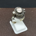 Unique Secret message ring , Sterling silver 925 ring , Rose Quartz Silver Ring , January birthstone ring , love ring, small box ring , gift