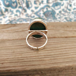 Malachite Sterling Silver Ring , 925 silver boho ring , malachite gemstone ring , boho ring , statement ring ,Adjustable ring silver ring