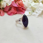 Boho Statement Ring - Natural Amethiyst Gemstone Ring- 925 Sterling Silver Ring - Hand Crafted Bohemian Ring-Bohemian Ring - Gift for her