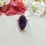 Boho Statement Ring - Natural Amethiyst Gemstone Ring- 925 Sterling Silver Ring - Hand Crafted Bohemian Ring-Bohemian Ring - Gift for her