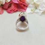Boho Statement Ring - Natural Amethiyst Gemstone Ring- 925 Sterling Silver Ring - Hand Crafted Bohemian Ring-Bohemian Ring - Gift for her