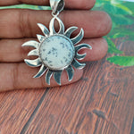 Dendrite Gemstone Pendant in Solid 925-Sterling Silver | Gorgeous Handmade Dendrite Gemstone Pendant | Boho Pendant Gift for Her