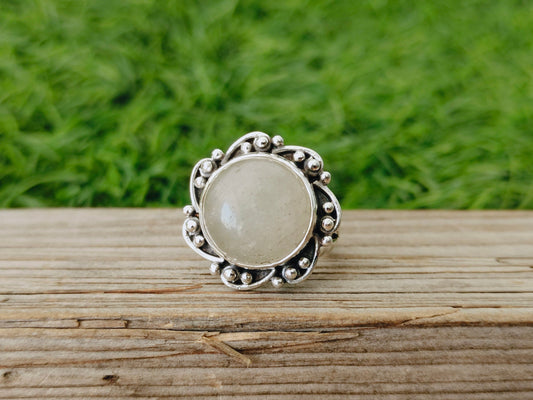 Moonstone Boho Ring -  Moonstone Sterling Silver Ring - Hand Crafted Bohemian Ring -Moonstone-free shipping ring, statement ring ,bestseller
