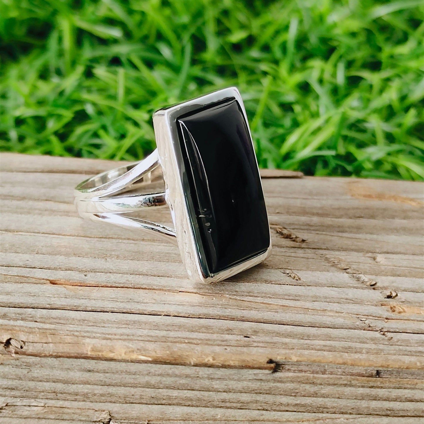 Boho ring -Black onyx ring -Handmade silver ring - Silver ring - - Silver jewelry - Boho Jewelry- Silver Jewelry - Etsy seller - Black ring