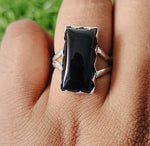 Black onyx ring -Handmade silver ring - Silver ring - Boho ring - Silver jewelry - Boho Jewelry- Silver Jewelry-Gift Item - Freeship- Rings