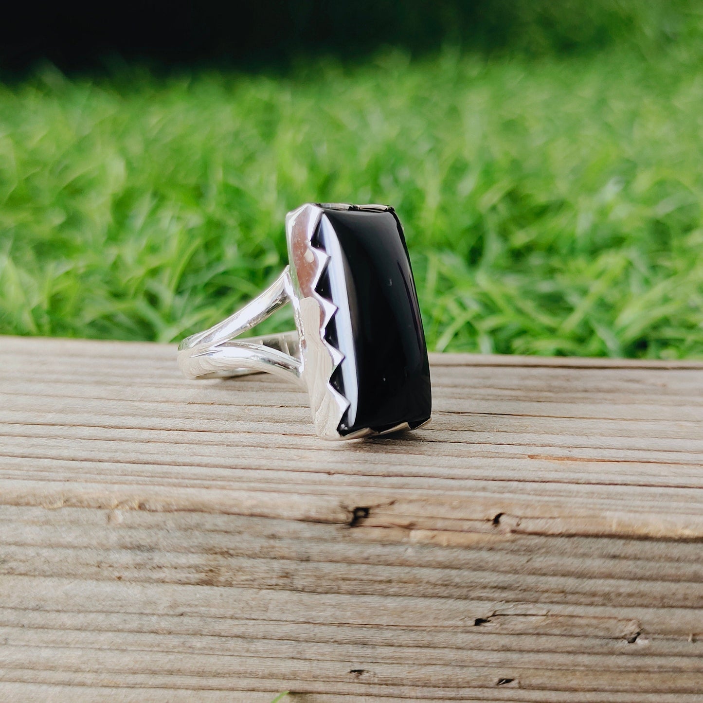 Black onyx ring -Handmade silver ring - Silver ring - Boho ring - Silver jewelry - Boho Jewelry- Silver Jewelry-Gift Item - Freeship- Rings