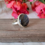 Boho Statement Ring - Labradorite Sterling Silver Ring - Hand Crafted Bohemian Ring-Bohemian Ring - Labradorite- Rings -Gift for
