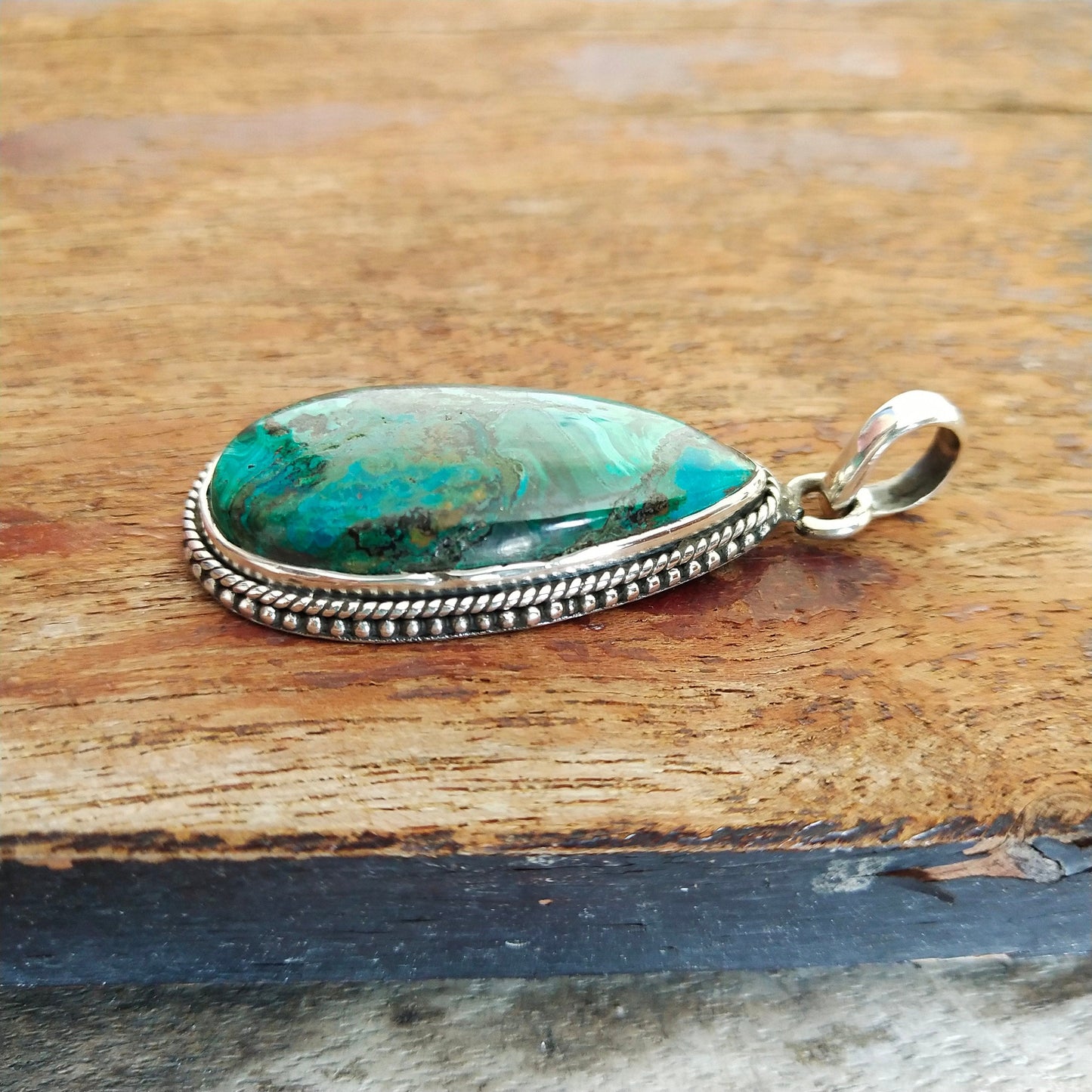 Turquoise Pendant in Solid 925-Sterling Silver | Gorgeous Handmade Turquoise Pendant | Boho Pendant Gift for Her