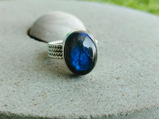 Labradorite silver gemstone ring , Silver boho rings , Handmade silver rings , 925 silver ring,Labradorite silver rings ,birthday gift ring
