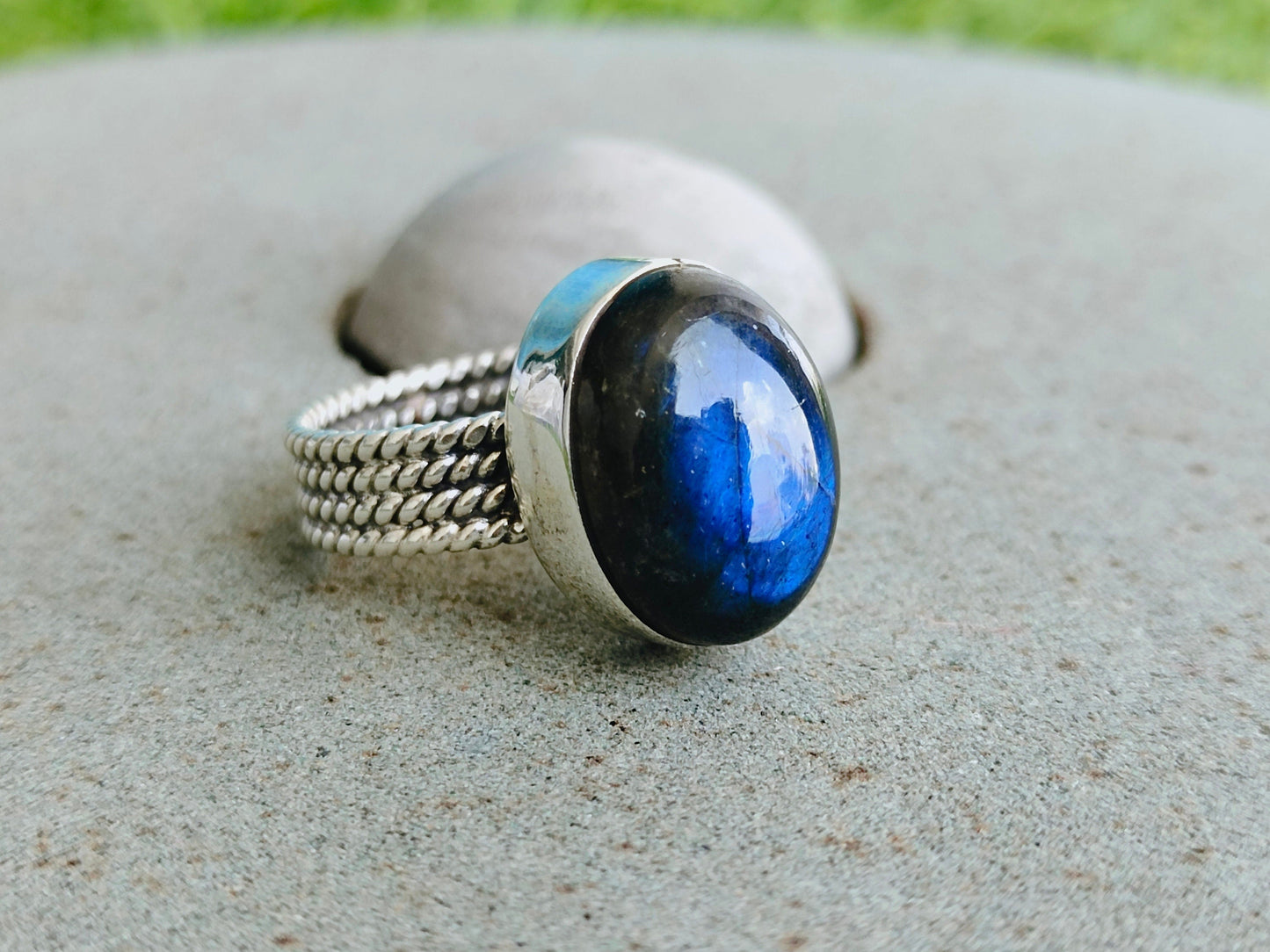 Labradorite silver gemstone ring , Silver boho rings , Handmade silver rings , 925 silver ring,Labradorite silver rings ,birthday gift ring