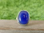 Blue Calcedony  Boho  Ring -925 Sterling Silver Ring - Hand Crafted Bohemian Ring- Calcedony Ring- Rings -Gifts for her-Gifts -Wedding Gifts