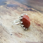 Sunstone Sterling Silver Ring - Boho Statement Ring -Hand Crafted Bohemian Ring -Bohemian Ring - Sunstone Ring - Rings - Gift for her