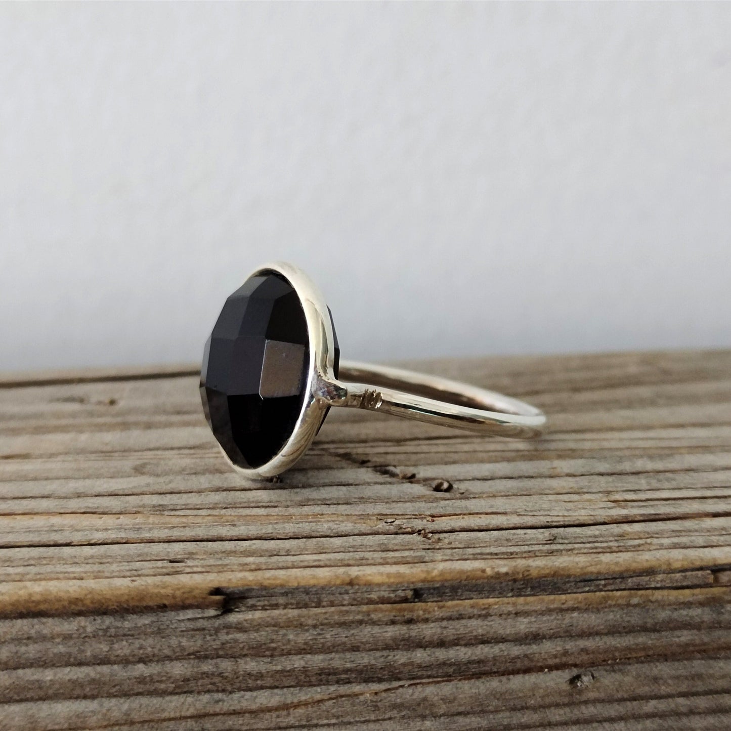 Black Onyx Boho Statement  Sterling Silver Ring - Fashion Ring - Beautiful Black Ring - Onyx Ring - Bezel Silver Jewelry - Boho Onyx Ring