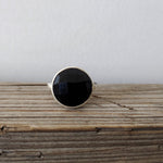 Black Onyx Boho Statement  Sterling Silver Ring - Fashion Ring - Beautiful Black Ring - Onyx Ring - Bezel Silver Jewelry - Boho Onyx Ring