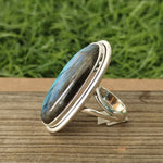 Labradorite silver gemstone ring , Silver boho rings , Handmade silver rings , 925 silver ring,Labradorite silver rings ,birthday gift ring