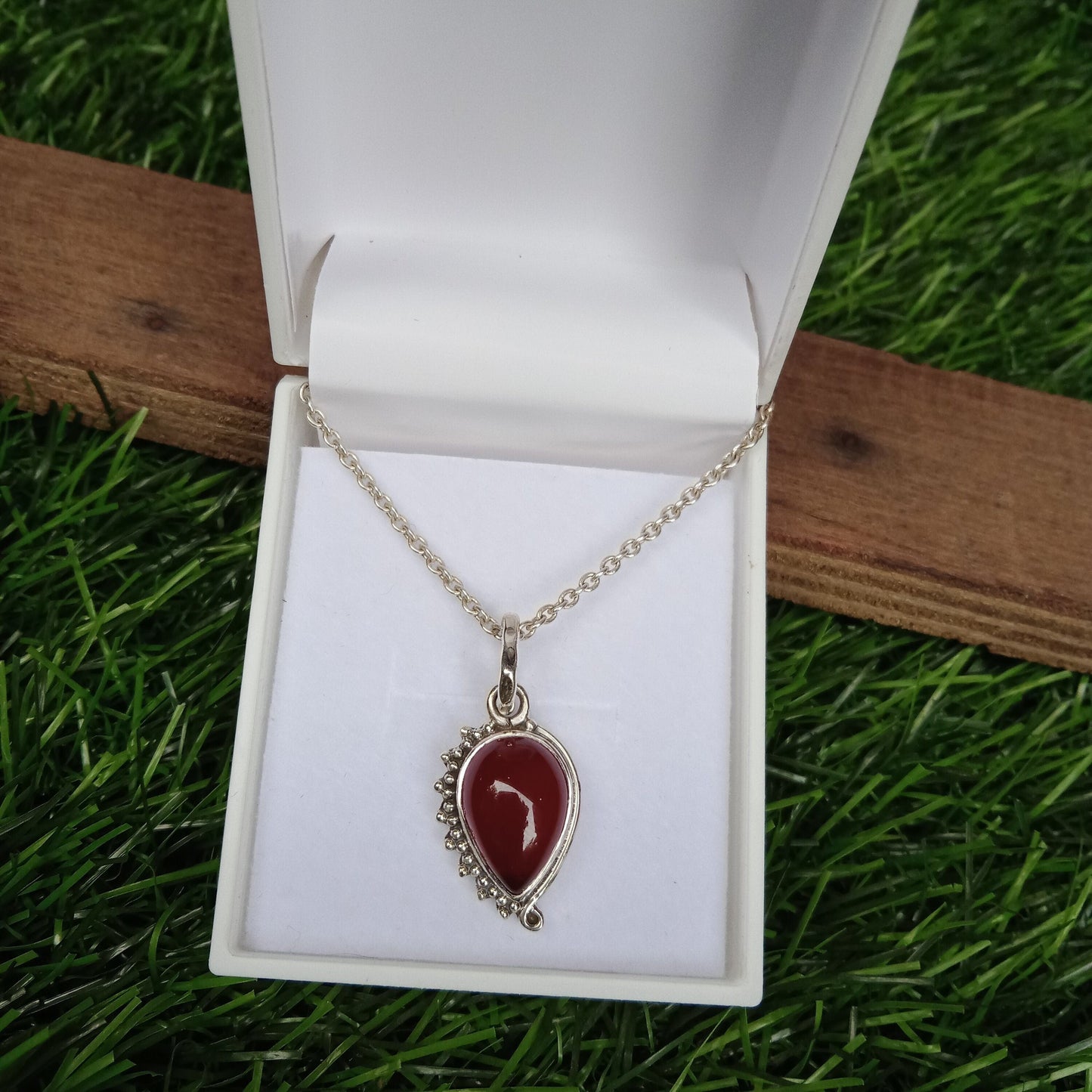 Natural Garnet Gemstone 925 sterling silver pendant, Garnet Pendant Charm, January Birthstone Pendant,  Handmade pendant, Gift for Women  ,