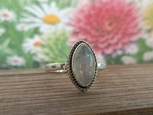 Boho Statement Ring -Rainbow Moonstone - Hand Crafted Bohemian Ring -Bohemian Ring Rainbow Moonstone Ring -Rings -Gift for Her