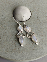 Moonstone Sterling Silver Handmade Earring Moonstone Daily wearable Earrings in Round Shape Bezel Earrings Gift for Her