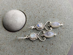 Moonstone Sterling Silver Handmade Earring Moonstone Daily wearable Earrings in Round Shape Bezel Earrings Gift for Her