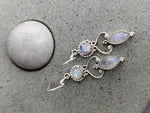 Moonstone Sterling Silver Handmade Earring Moonstone Daily wearable Earrings in Round Shape Bezel Earrings Gift for Her