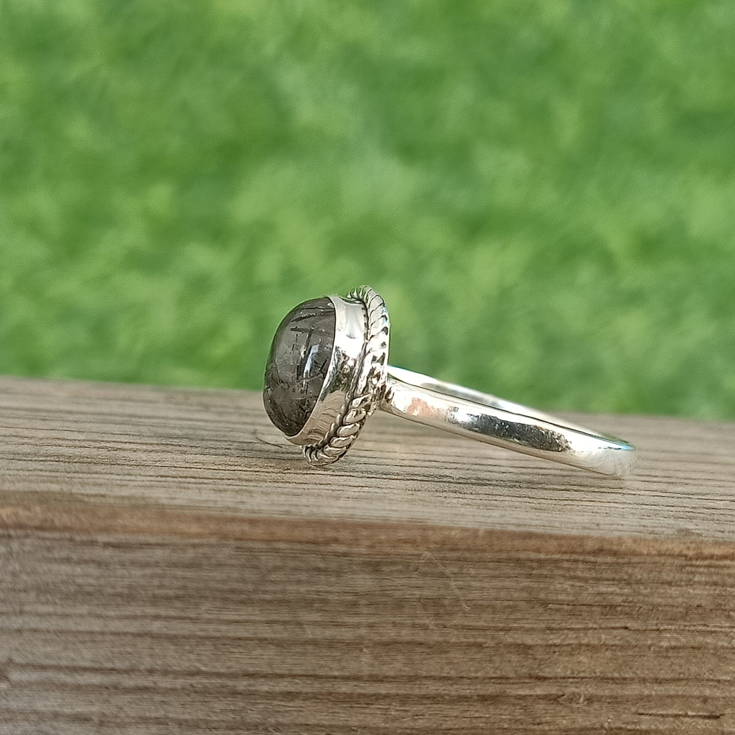 Boho Statement Ring | Black Rutile Sterling Silver Ring | Hand Crafted Bohemian Ring | Boho Ring | Black Rutile Ring | Rings for Gift