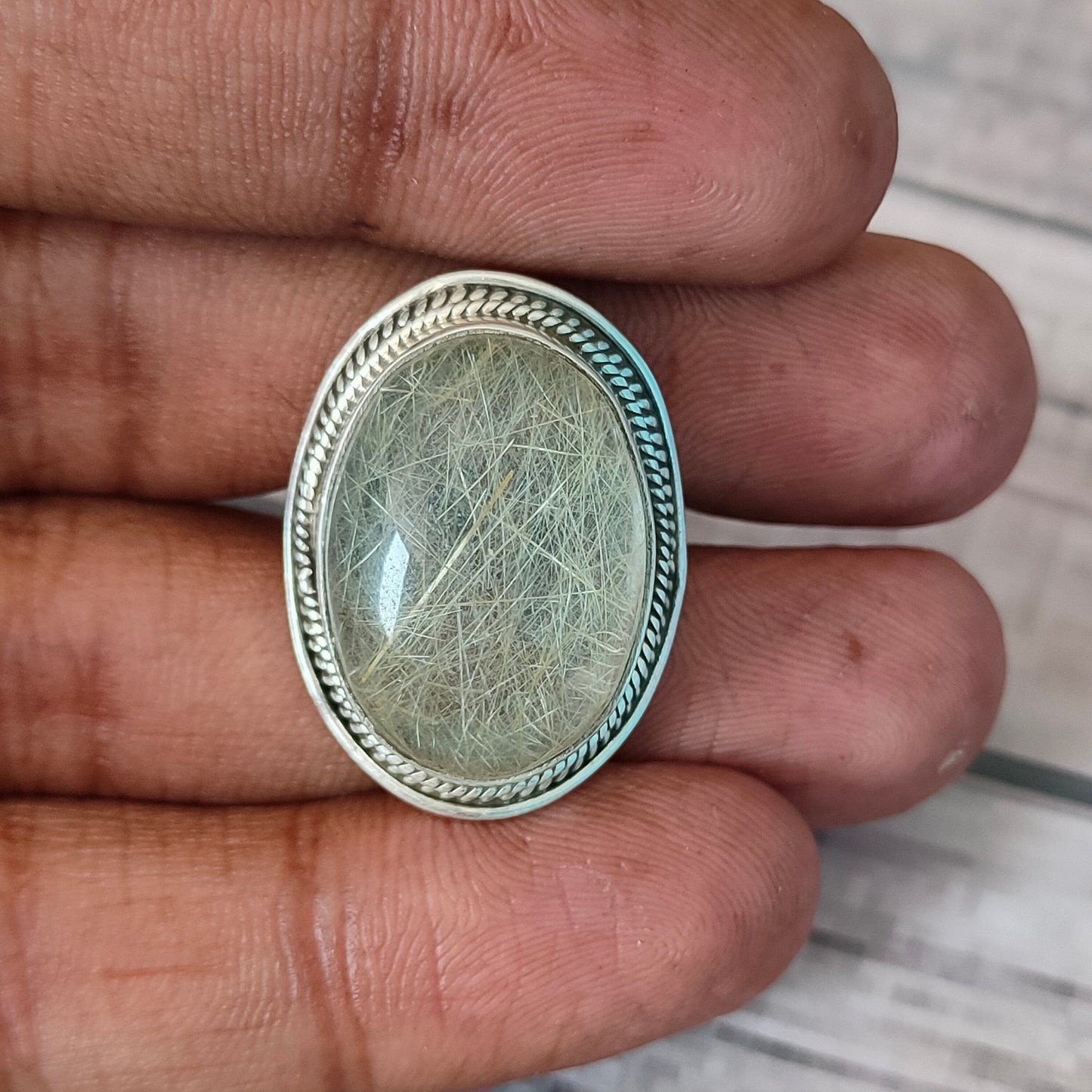 Golden Rutile Boho Ring , 925 Sterling Silver Ring , Handmade Bohemian Ring , Silver Ring , Rutile Gemstone Ring , Rings ,Silver Rings Gifts