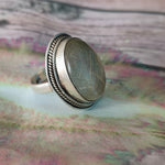 Golden Rutile Boho Ring , 925 Sterling Silver Ring , Handmade Bohemian Ring , Silver Ring , Rutile Gemstone Ring , Rings ,Silver Rings Gifts