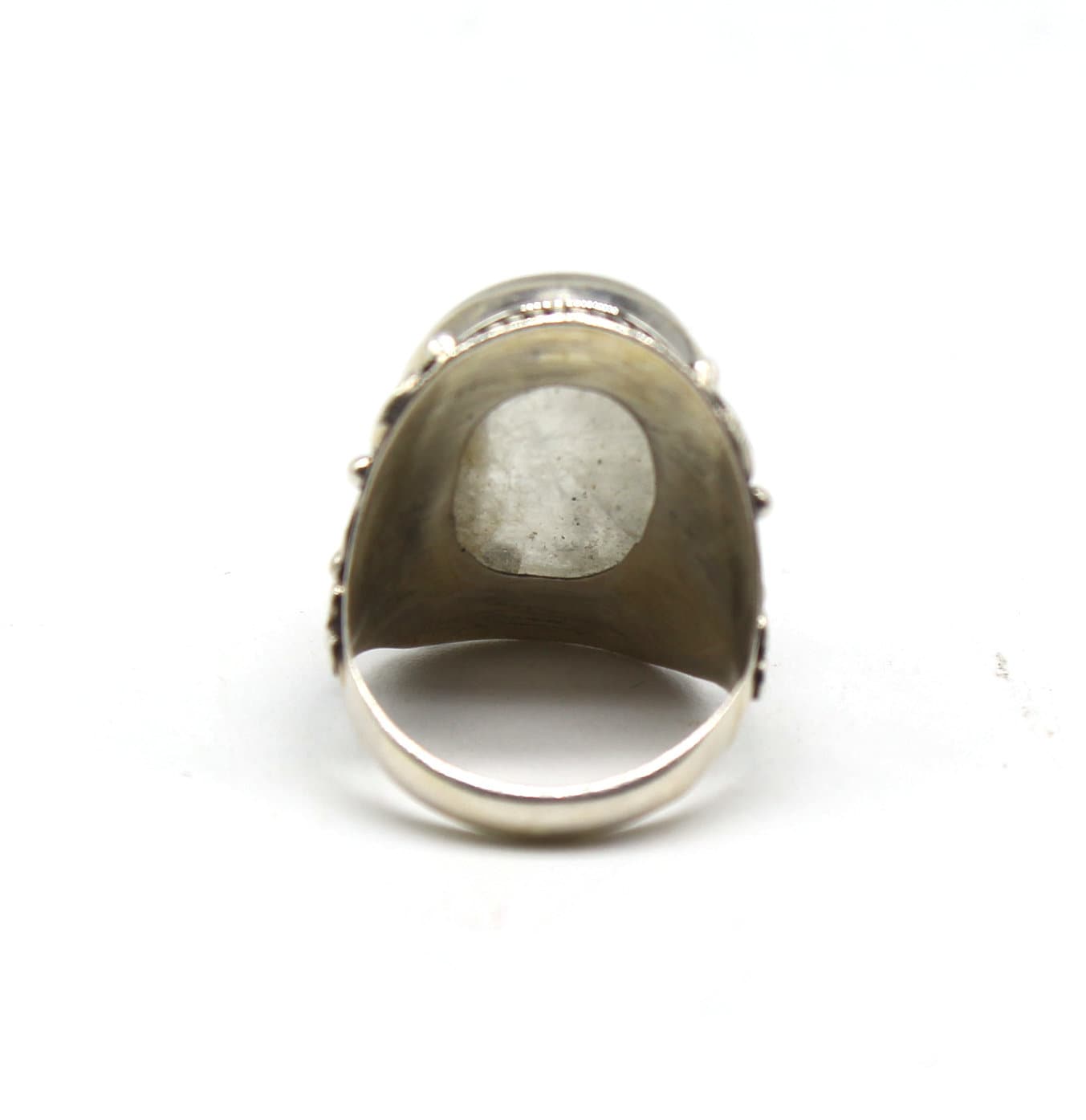 Boho Statement Ring - Rainbow Moon stone Sterling Silver Ring - Hand Crafted Bohemian Ring -Bohemian Ring - Rainbow Ring - Rings - Gift for