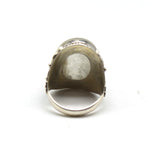 Boho Statement Ring - Rainbow Moon stone Sterling Silver Ring - Hand Crafted Bohemian Ring -Bohemian Ring - Rainbow Ring - Rings - Gift for
