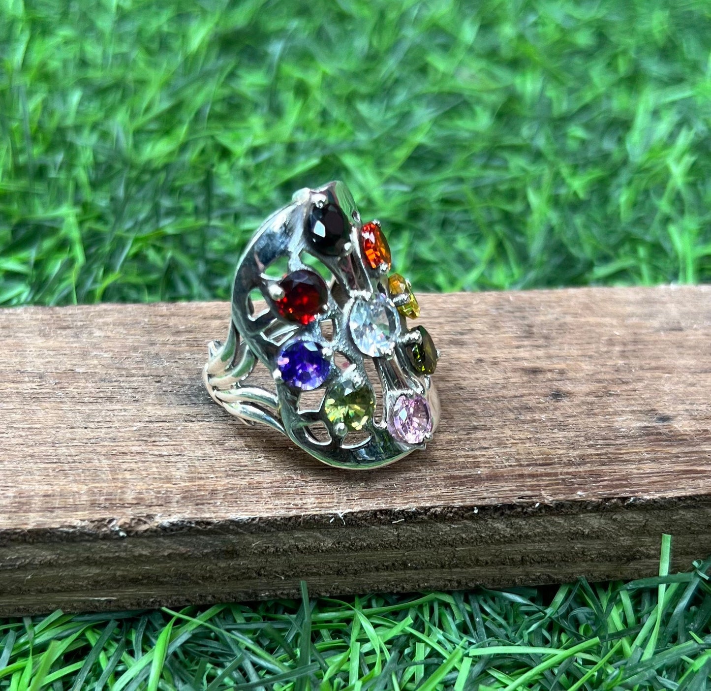 Unique MultiStones 925 Sterling Silver Ring, Handmade Ring, Personalized Jewelry, Custom Made Gifts For Mothers, Best Gift For Mother's