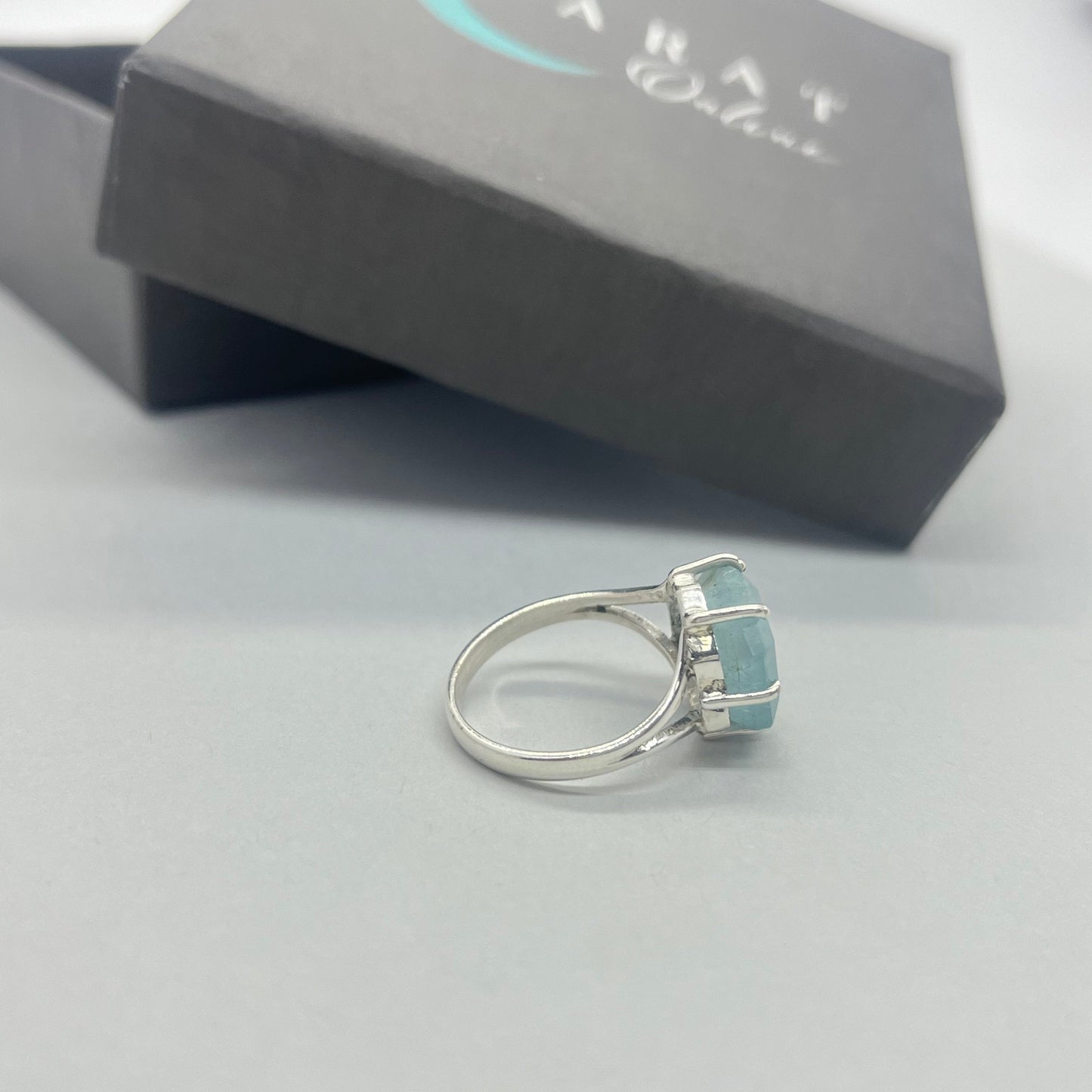 Aquamarine Stone Silver ring , Sterling Silver ring, Unique ring Silver Ring, Handmade Silver Ring, Bohemian ring, Gifts for her , freeship