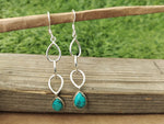 Natural Turquoise Long Dangle Earrings | 925 sterling silver earrings | Long Drop Earrings |Silver earrings |Dainty Earrings | Gift for her